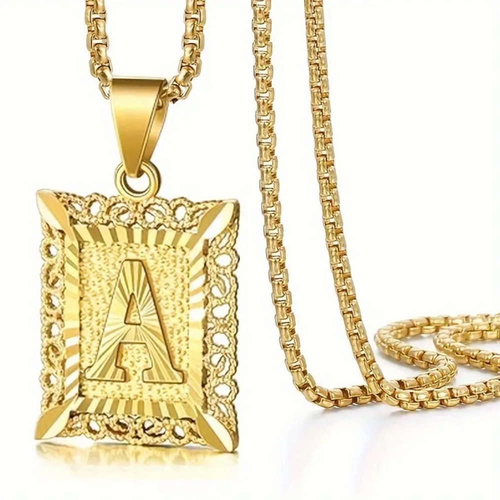 Gold Initial Pendant Necklace